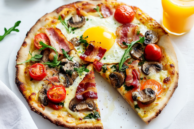 Breakfast pizza