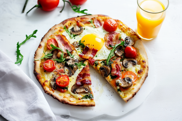 Breakfast pizza