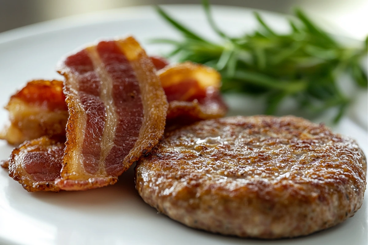 Are sausage patties healthier than bacon