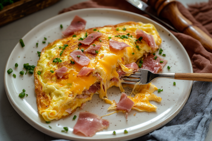 Is ham egg and cheese omelette healthy