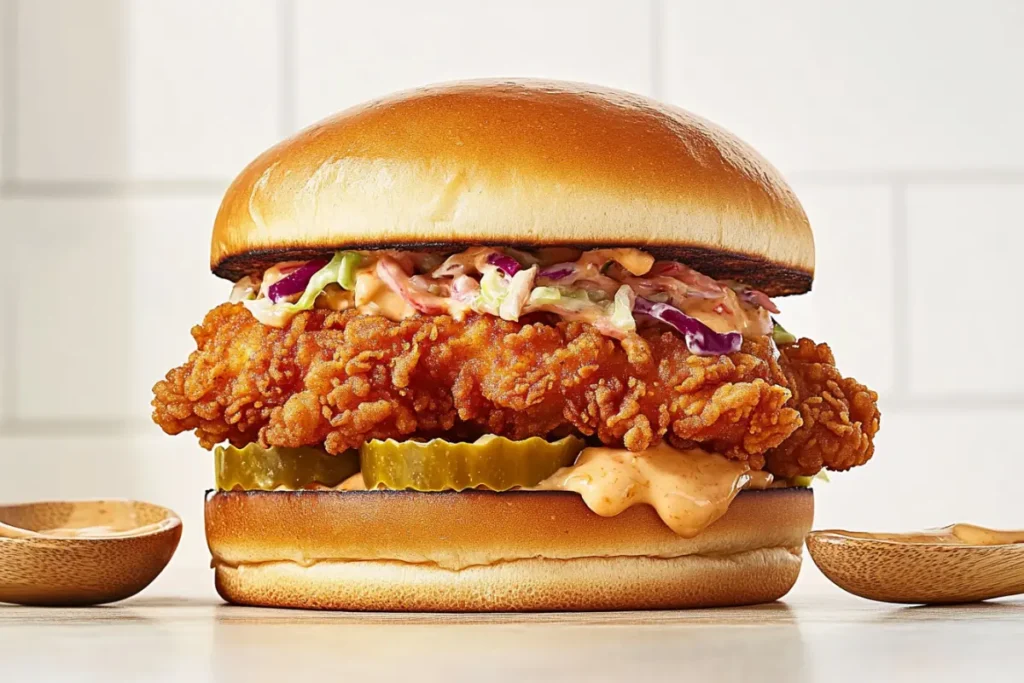 What is in the honey pepper pimento chicken sandwich