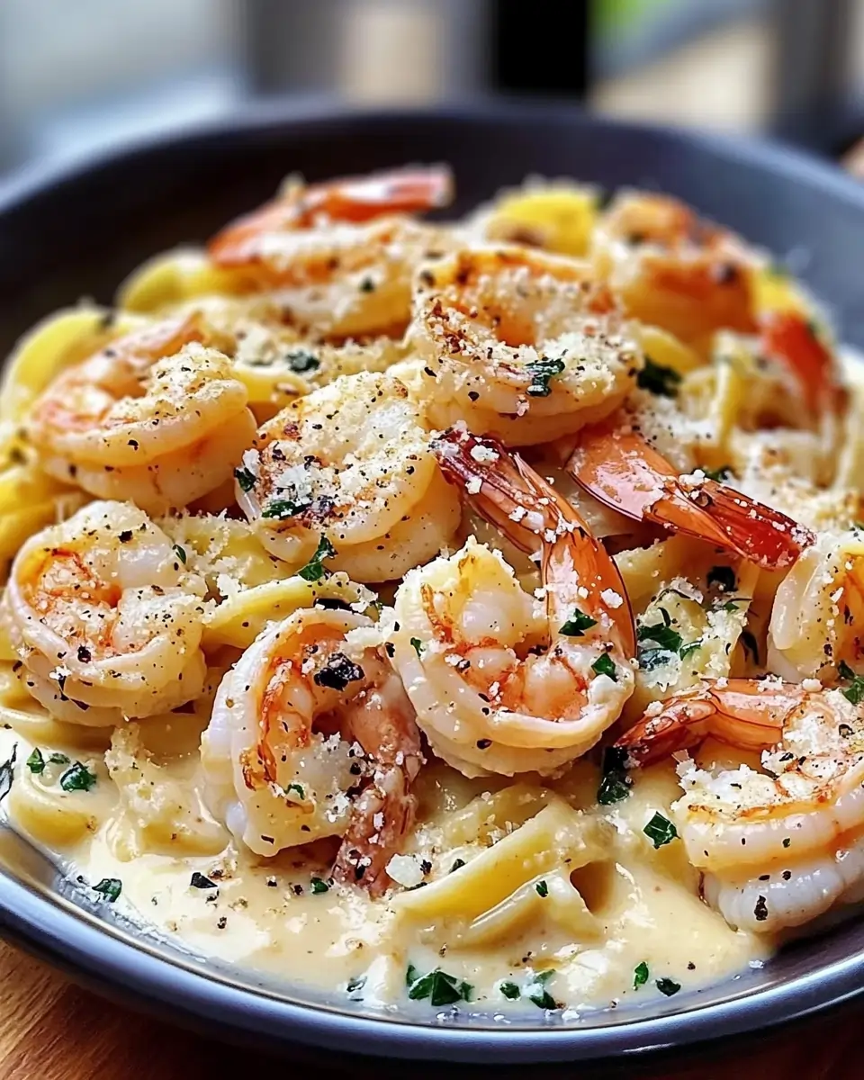 Creamy Parmesan Garlic Shrimp Pasta – Easy and Elegant Dinner Idea