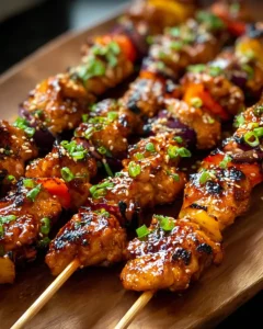 firecracker chicken skewers featured