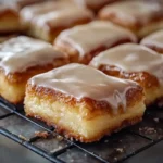 maple donut bars glazed and cooling