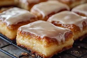 maple donut bars glazed and cooling