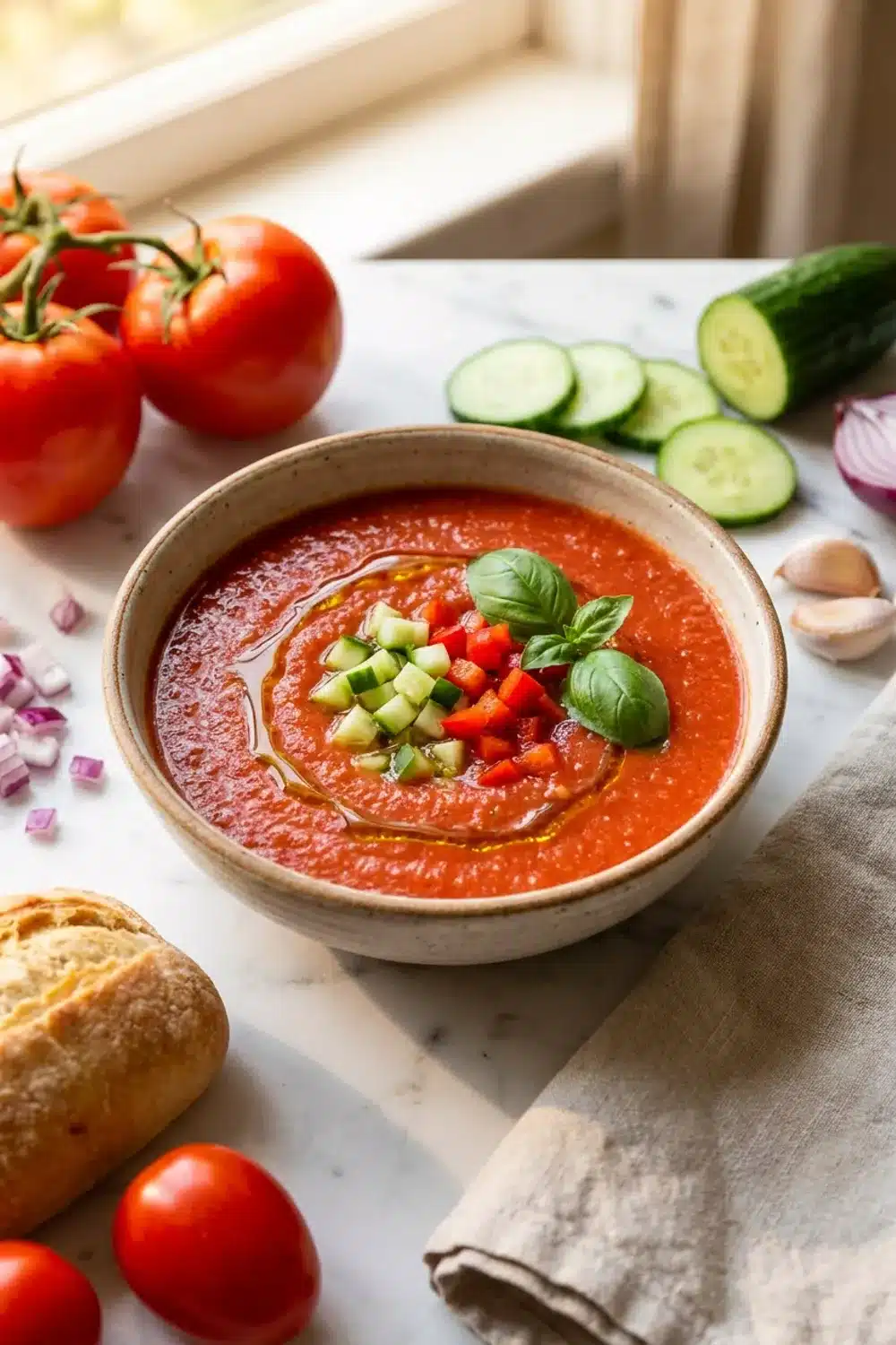 Refreshing and Healthy Gazpacho Soup Recipe for Clean Eating