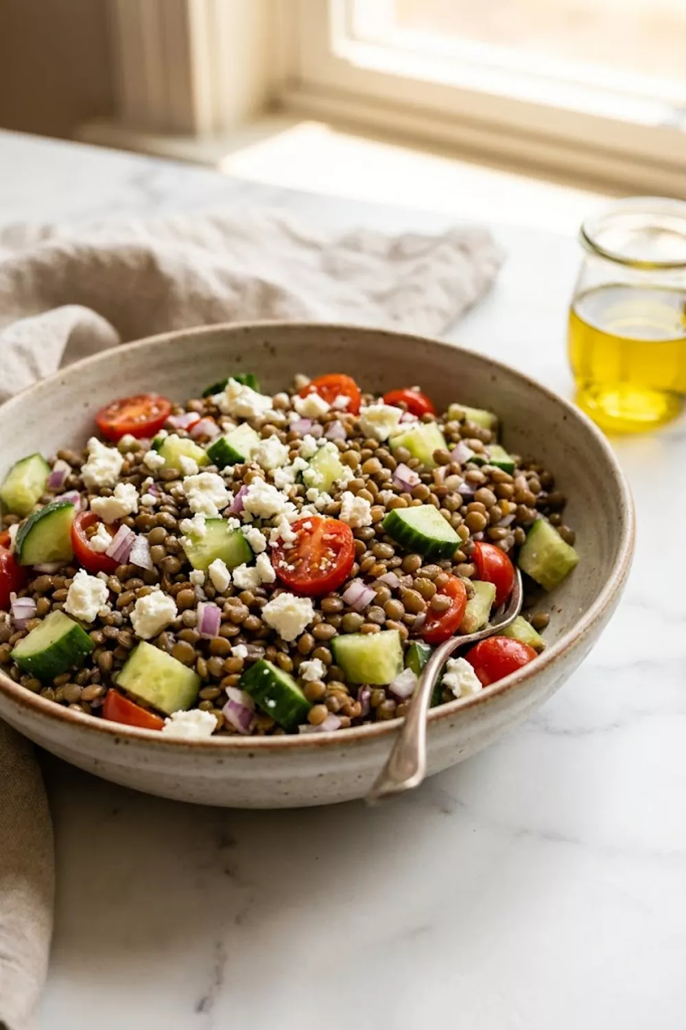 Lentil Salad with Feta: A Flavorful, Nutritious Delight for Healthy Eaters