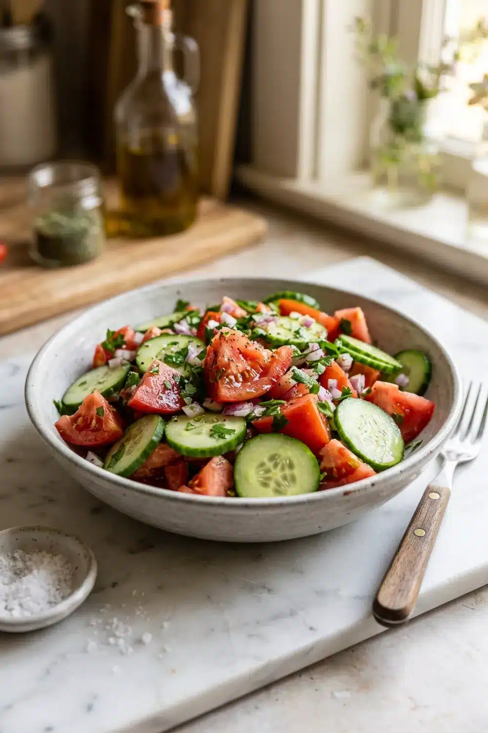 Fresh and Flavorful Tomato Cucumber Salad for Healthy Eaters