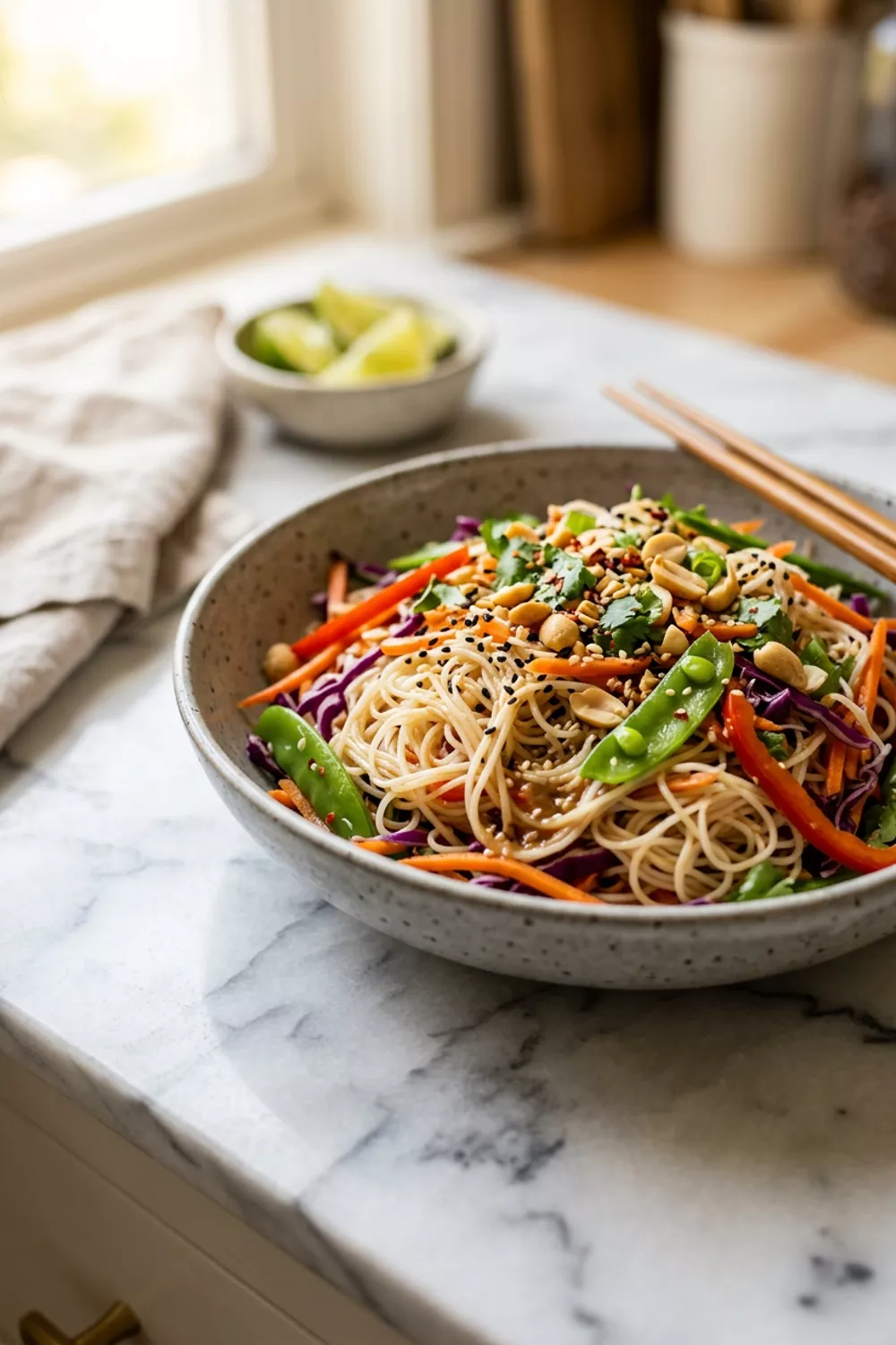 Crunchy Asian Noodle Salad for Healthy Eaters