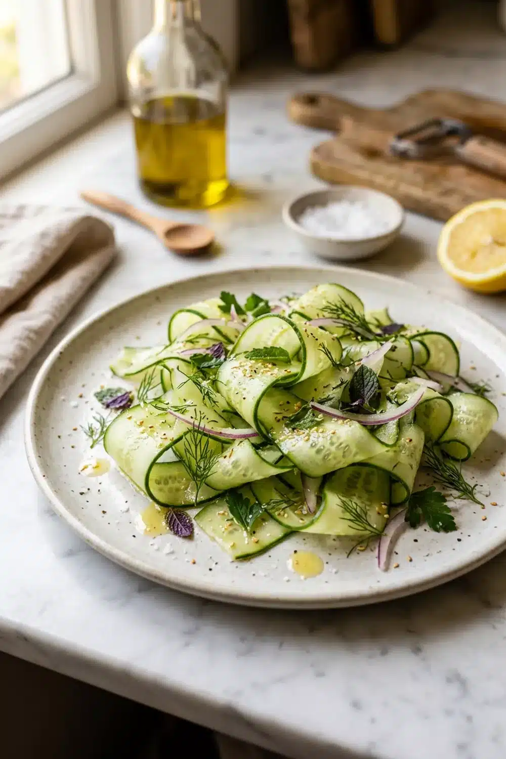 Refreshing Cucumber Ribbon Salad for Healthy Eaters