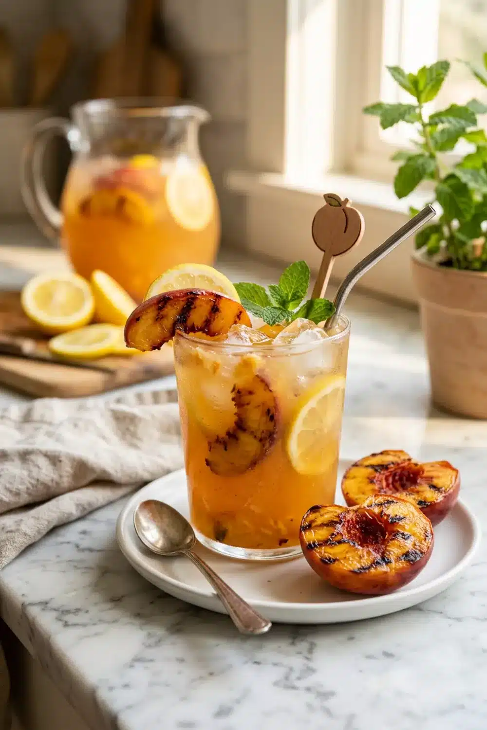 Grilled Peach Lemonade: The Ultimate Summer Refreshment for Food Lovers