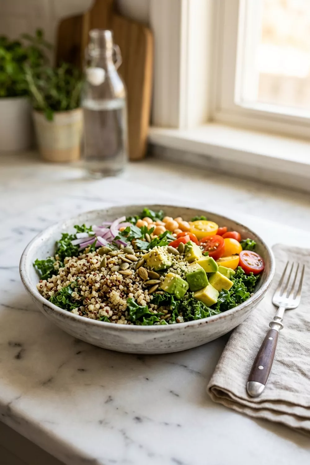 Kale Quinoa Power Bowl: A Nutritious Boost for Healthy Eaters