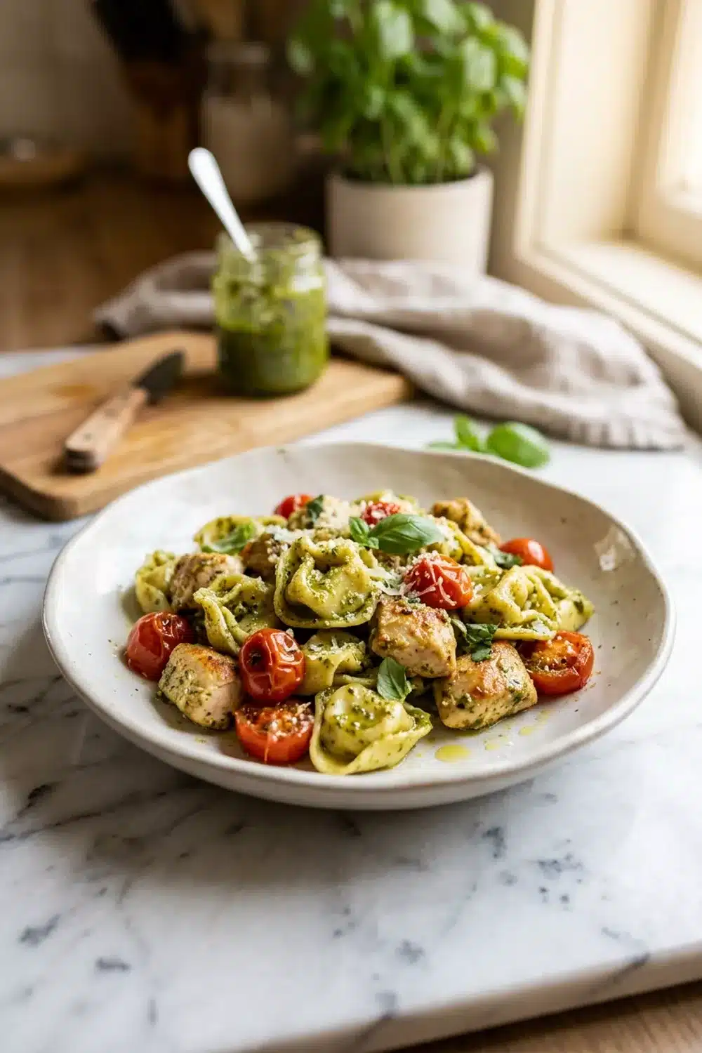 Delicious Pesto Chicken Tortellini Recipe for Home Cooks