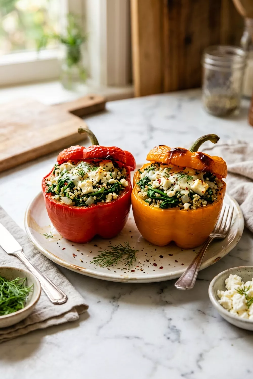 Spinach Feta Stuffed Peppers: A Healthy and Flavorful Delight