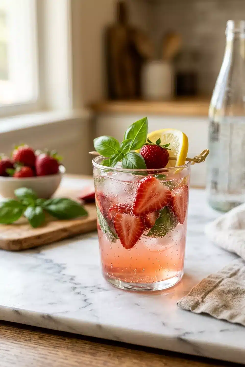 Refreshing Strawberry Basil Spritzer Recipe for Summer Food Lovers