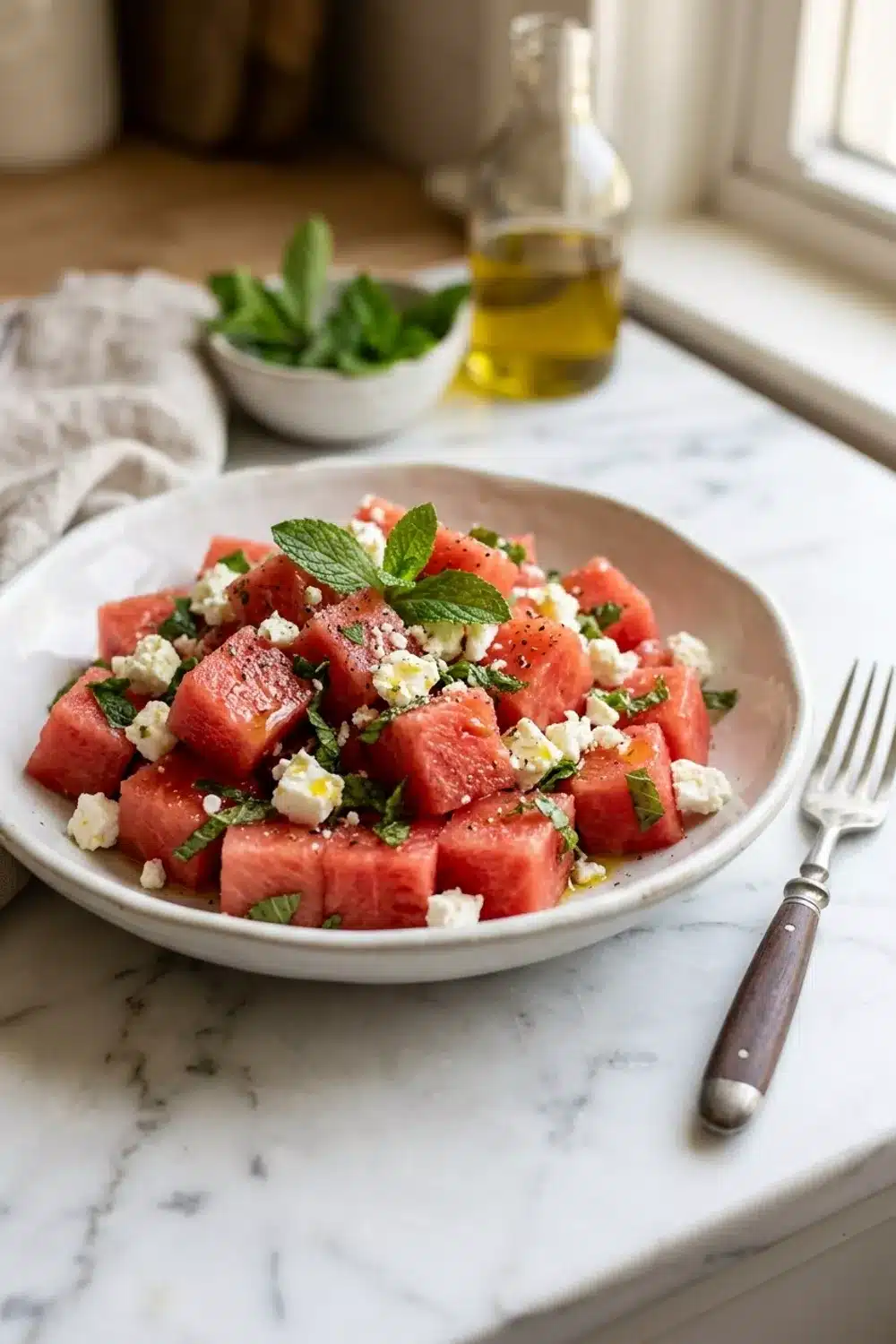 Watermelon Feta Mint Salad: A Refreshing Delight for Healthy Eaters