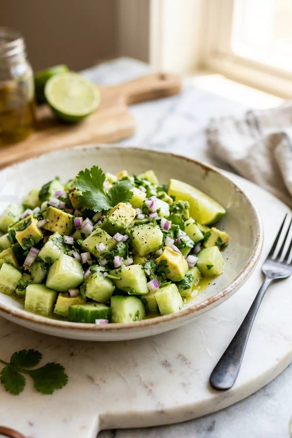 Fresh and Flavorful Cucumber Avocado Salad for Healthy Eaters