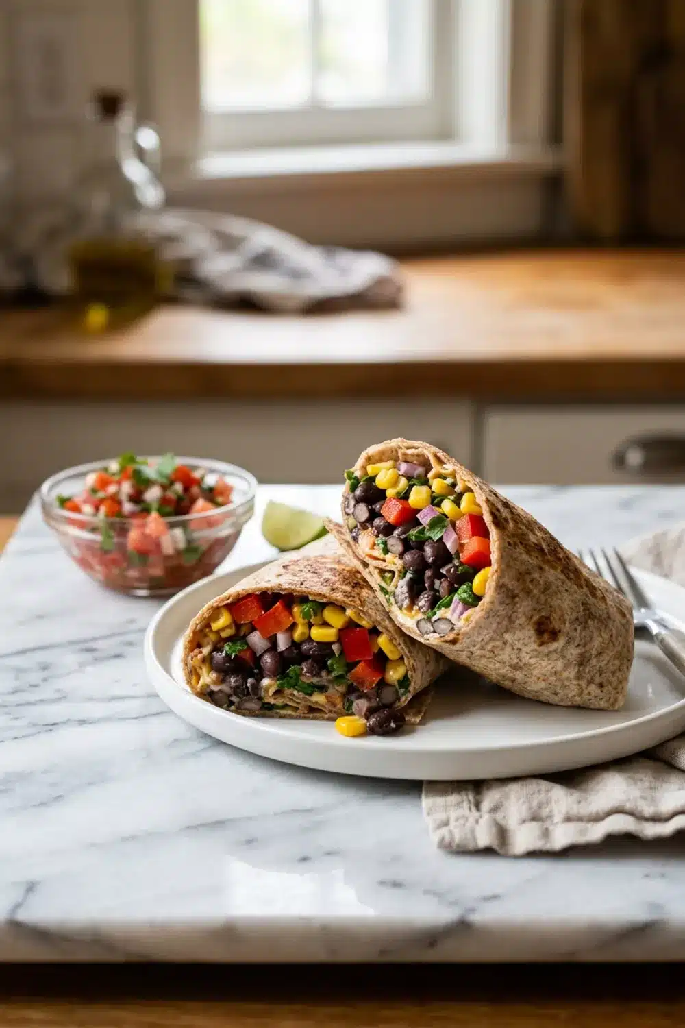 Delicious and Nutritious Black Bean and Corn Wrap for Healthy Eaters