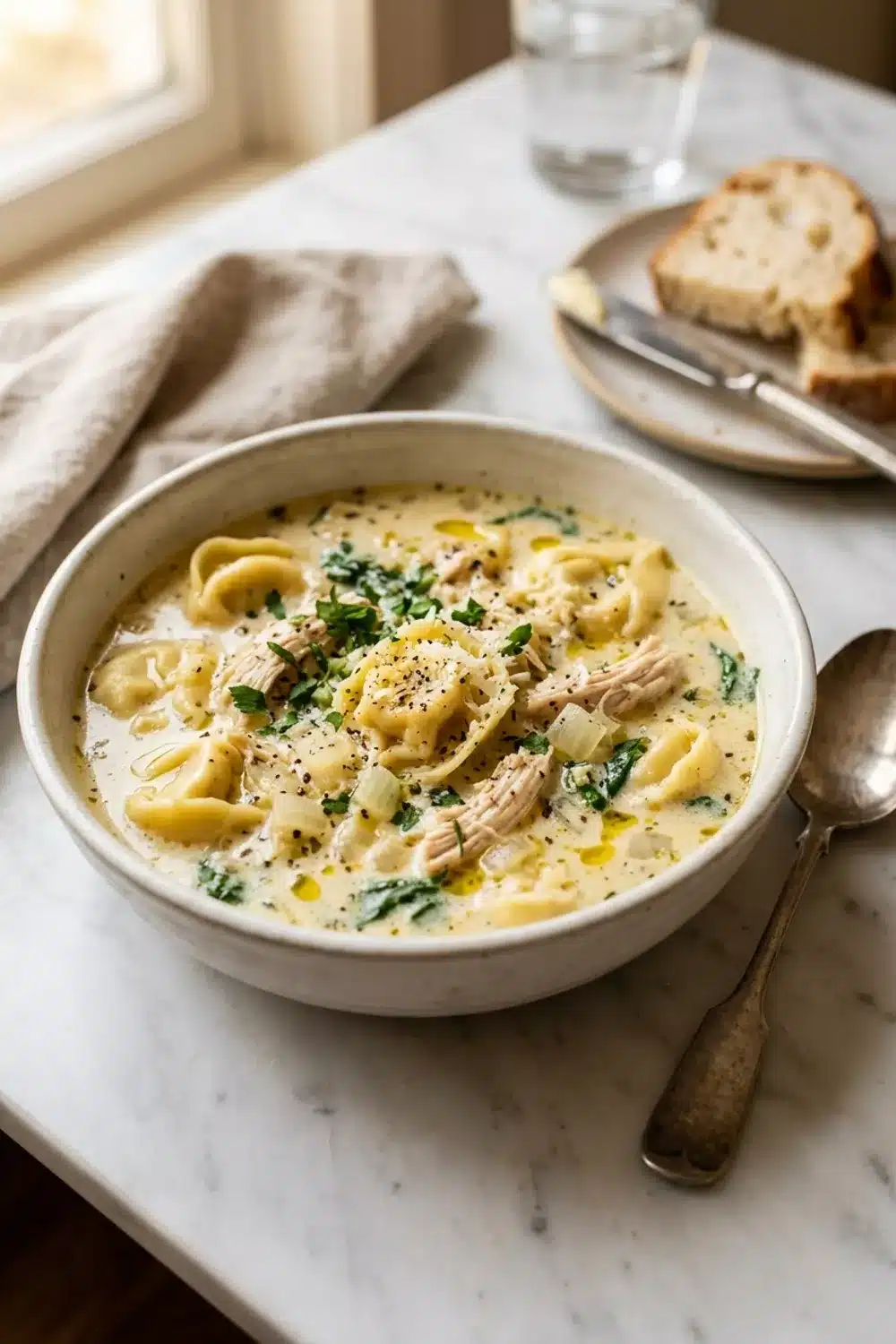 Creamy Chicken Tortellini Soup Recipe for Busy Families