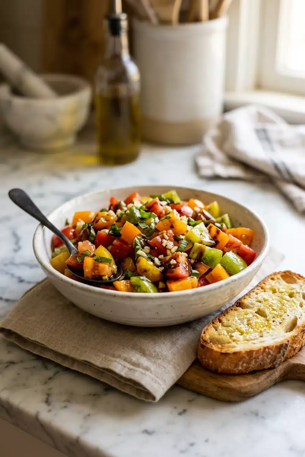 Heirloom Tomato Bruschetta Bowl: A Fresh & Healthy Delight