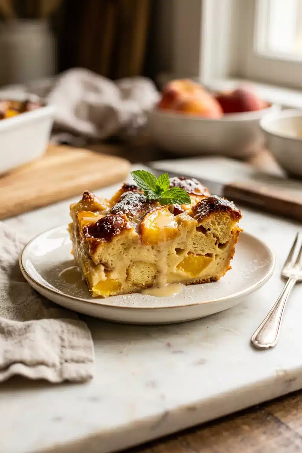 Delicious Peach Bread Pudding Recipe for Dessert Lovers