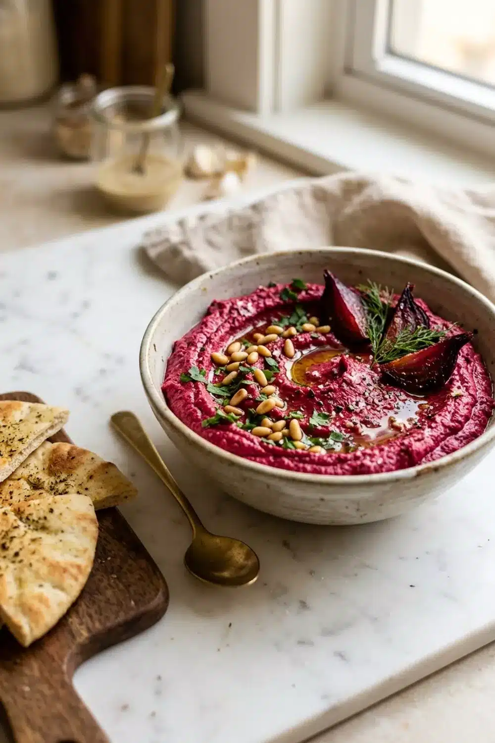 Roasted Beet Hummus Bowl: A Vibrant and Healthy Delight