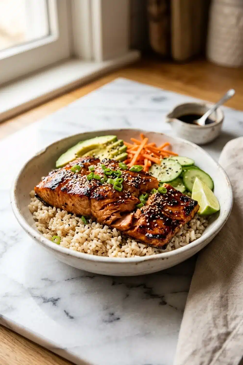 Soy Glazed Salmon Rice Bowl: A Quick Family Favorite