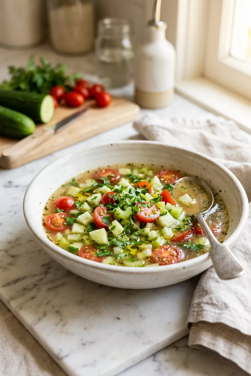 Summer Detox Salad Soup: Refreshing & Nourishing for Healthy Eaters