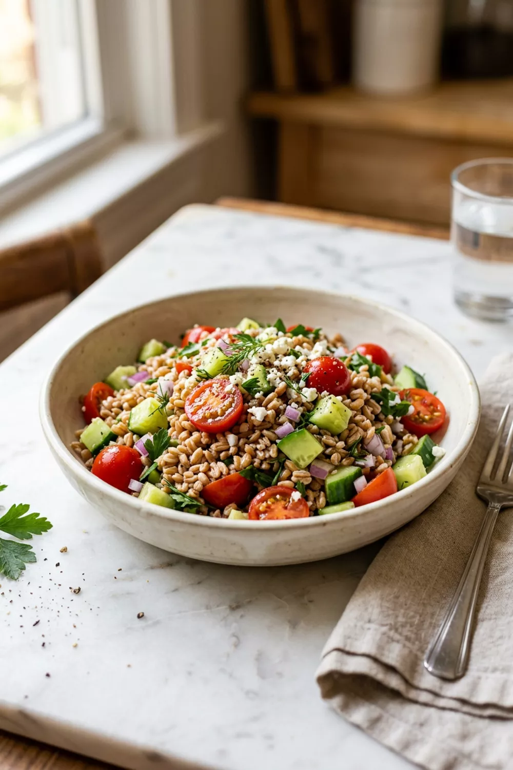 Tomato Cucumber Farro Salad: A Refreshing and Nutritious Bowl for Healthy Eaters