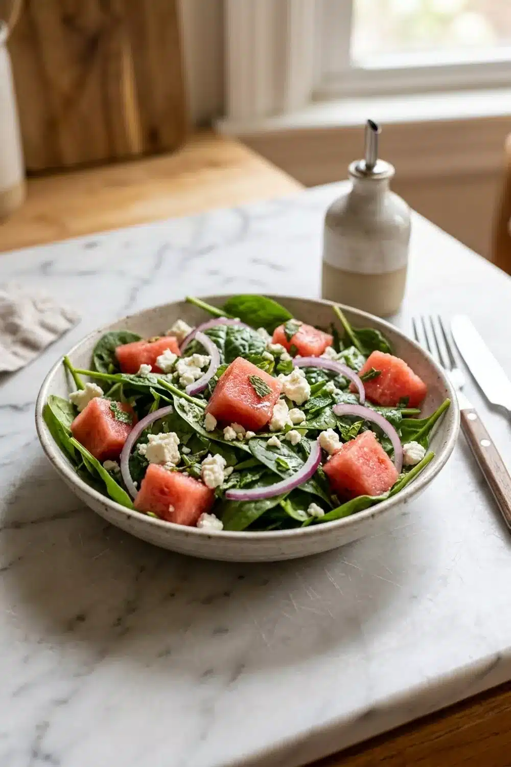 Refreshing Watermelon Spinach Salad Recipe for Healthy Eaters